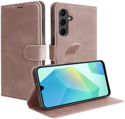 Just in Case hoesje geschikt voor Samsung Galaxy A16 Hoesje met Pasjeshouder - Premium Bookcase - Roze