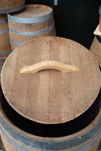 Houten regenton deksel met handvat voor de 200/225 Liter