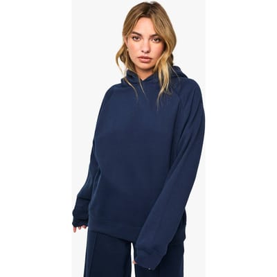 boohoo Dames Oversized hoodie met raglan-naad | Navy | Maat: XS
