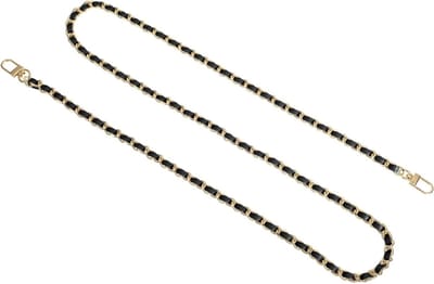 Bag Chain Strap 120 cm - Handtas Schouderriem en Crossbody Ketting met Gespen voor Vervanging (Zwart + Goud)