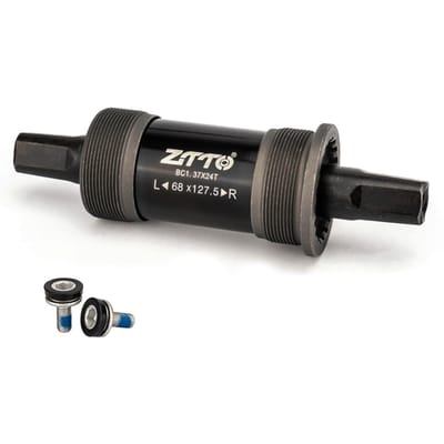 Boîtier de pédalier de vélo de route 68 mm à trou carré pour vélo de montagne avec vis étanches 127.5
