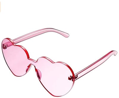Dailygoods- Zonnebril UV400 - Hartvormige Zonnebril - Retro Zonnebril - Feestbril - Zonnebril voor Dames/Heren - Kunststof en Hars