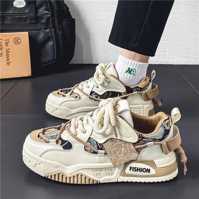 Herenschoenen Zomer Casual Design Niche Originele Boardschoenen voor Middelbare Scholieren Veelzijdig Sport Hoogteverhogend Dikke Zool 44 gray