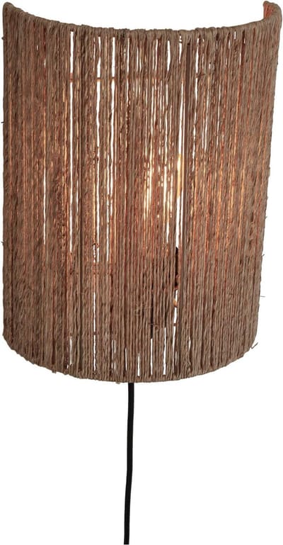 GOOD&MOJO Wandlamp Iguazu - Jute - 25x25x32cm - Binnen Bohemian