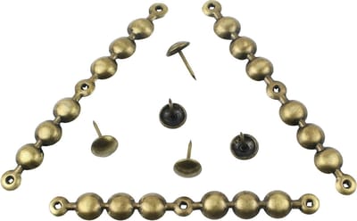 Bekleding Nagels - Kopspijkers Trim - Meubels Afwerken - Dubbellaags Galvanisering - 65 Yards - Antiek Messing
