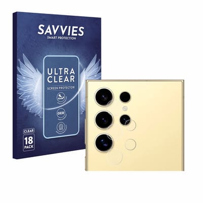 Savvies - Screenprotector voor Samsung Galaxy S24 Ultra (ALLEEN Camera Lens) - Folie Beschermfolie transparant 18 Stuks