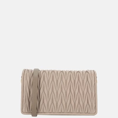 Daniele Donati Smocked crossbody tas taupe