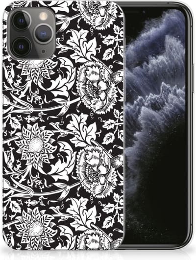 Apple iPhone 11 Pro TPU Case Black Flowers