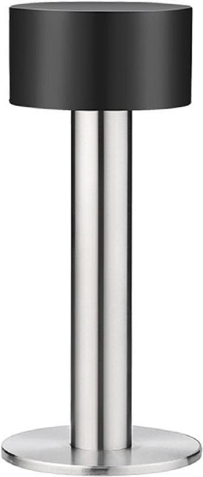 Set van 2 Zwarte Zelfklevende Deurstopper - Vloerbevestiging RVS Deurstop Zonder Boren