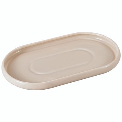 Bricard Bondy – Ovale Borden – 6-Stuks – Taupe – Porselein – Tapas schalen