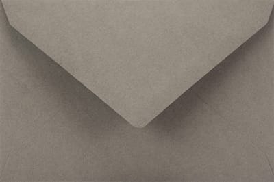 Gladde grijze enveloppen A7 - 80 x 120 mm - 25 stuks - NK natgelijmde - 115 gram - Sirio Color - Netuno