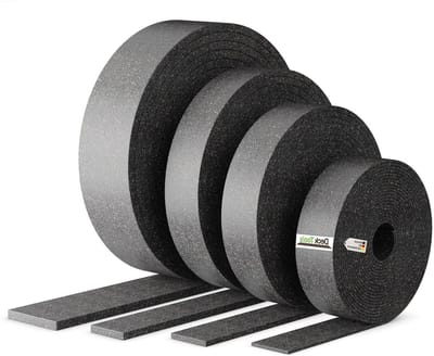 Self-Adhesive Decking Tiles on Roll, 50 m x 50 x 3 mm, Made in Germany, Building Protection Mat for WPC and Wooden Terraces, Floor Mat for Patio Tiles and Set Bearings