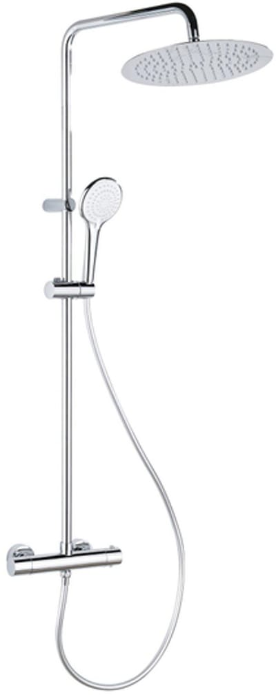 FugaFlow Efficiente Sobrado regendoucheset met thermostaat hoofddouche 30cm handdouche 3 standen chroom 110cm