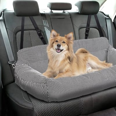 CALIYO Hondenmand - 90 x 40 x 21 cm - Groot honden - en kattenbed | Dierenmand Autostoel Hond Hondenkussen - Hond Autogordel - Geschikt voor alle honden en katten