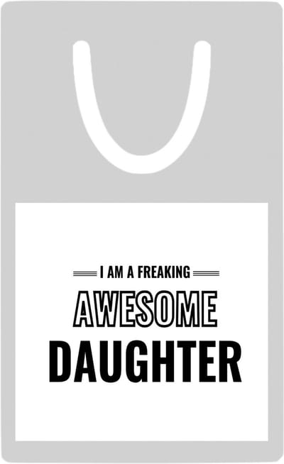 Hacebo® - I am a freaking awesome daughter metalen boekenlegger - de meest geweldigste dochter - verjaardagscadeau - verjaardag - cadeau - cadeautje voor dochter - dochter artikelen - kado Bladwijzer boekenleggers - 7.6 cm x 5cm
