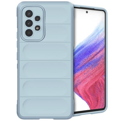 imoshion Hoesje - Geschikt voor Samsung Galaxy A53 - EasyGrip Backcover - Lichtblauw
