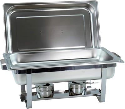 Chafing Dish Set - Warmhoudbak - Gerechten Warm Houden - Stapelbaar Frame - 9 Liter Inhoud - Zilverkleurig