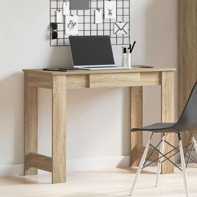 vidaXL - Bureau - 100x45x75 - cm - bewerkt - hout - sonoma - eikenkleurig