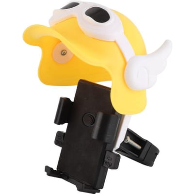 Motorfiets Telefoonhouder Schattige Helm Look Schokbestendig Verstelbare Hoek Telefoonhouder Navigatie geel