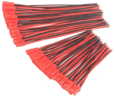 30 Paar 22 AWG JST Plug Connector 2 Pin Male Female voor LED Lamp Strip en RC Toys - 4 Inch en 6 Inch Kabels