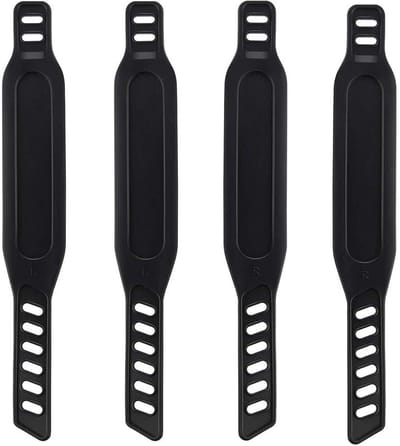 Ynkkvre - Pedaalriemen – Fiets Riemen – Hometrainer Pedaalriemen – Fiets Accessoires – Hometraineronderdelen – Krachtstationaccessoires – Verstelbaar tot 31cm – Universele Compatibiliteit – Duurzaam Rubber Materiaal – Set van 4 Riemen