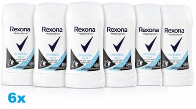 Rexona MotionSense Invisible Aqua Deodorant Stick 6 x 40 ml – 48H Anti-Transpirant – Voordeelverpakking 6 Stuks