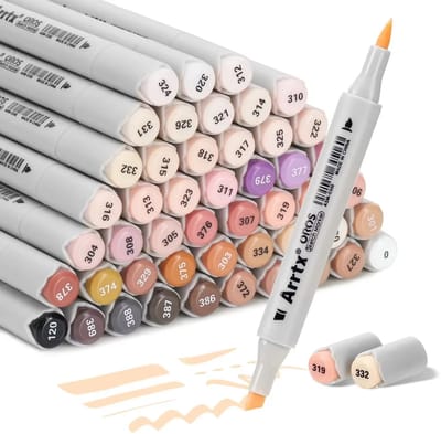 Cherrys Finds - Alcohol Markers - 80 Stuks Op Basis Van Alcohol - Professionele Fine En Chisel Art Stiften - Alcohol Stiften - Alcohol Markers Brush