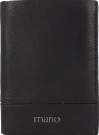 mano Portemonnee Don Romeo Vertical wallet with flap Black Zwart