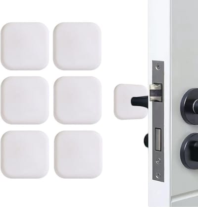 Zachte rubberen deurknopstoppers - 6 stuks zelfklevende meubelbeschermer voor deur, muur en bureau