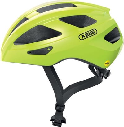 Fietshelm ABUS MACATOR MIPS signal yellow L - 58-62 cm - geel - Geschikt voor gebruik op elektrische fietsen - stadsfietsen - 370 g