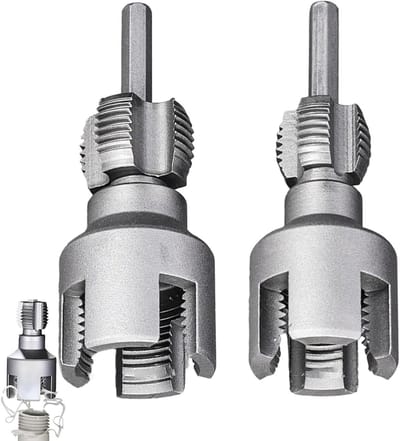 Pijptapset voor buisdraad, 2 stuks schroefdraadsnijder voor 1/2 en 3/4 inch PVC buizen, ideaal voor professioneel gebruik en doe-het-zelf projecten