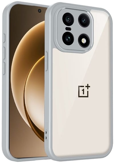 Coverup Hoesje - Geschikt voor OnePlus 15 Hoesje - Coverup Transparante Back Cover met Camera Cover - Grijs