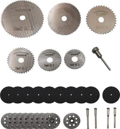 31-delige Slijpschijf & Zaagblad Set – Mini Cirkelzaag voor Hout, Metaal & Glas – Dremel Accessoires