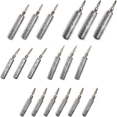 Dropshot Gewichten Set met Visdoos 18 Stuks van 3.5 tot 14g voor Effectief Dropshot Vissen en Hengelen