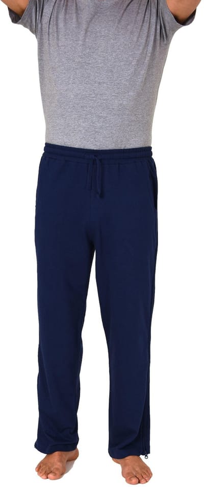 Herenrevalidatiebroek met zijrits Joggingbroek voor revalidatie, fysio, gipsbeen