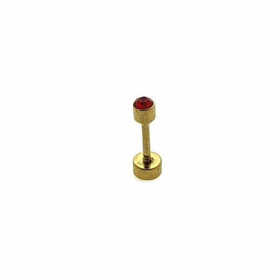 Aramat Jewels | Piercings | Stijlvolle Rode Helix Oorbellen - 3mm | | | |3mm | Staal | Volwassenen | Verkleurd niet