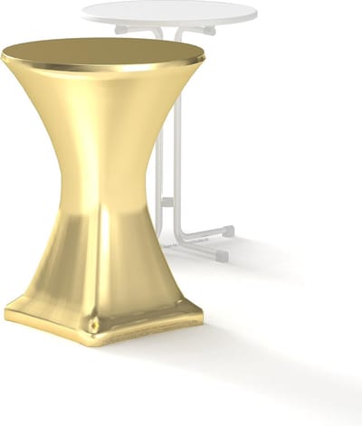 Gouden Metallic Statafelhoes Stretch - Premium Kwaliteit voor Ronde Tafels (80 cm)