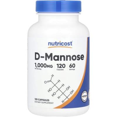 Nutricost, D-Mannose, 1.000 mg, 120 capsules (500 mg Per Capsule)