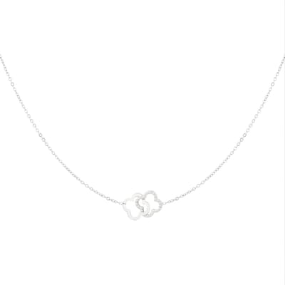 Linked Luck Ketting | RVS (verkleurt niet) Zilverkleurig | Yehwang | Cadeau voor haar | Kerst | Moederdag | Verjaardag