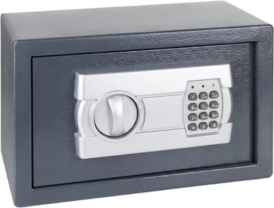 Ploutos® Kluis Brandwerend -Digitale Kluis – Kluis met Cijferslot- Grijs - 31cm x 20cm x 20cm