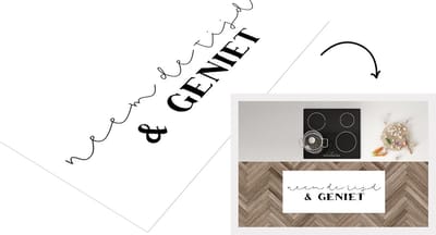 Keukenloper - Loper keuken - Spreuken - Quotes - Neem de tijd en geniet - 120x50 cm - Keukenloper vinyl