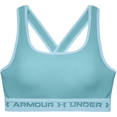Under Armour Corssback Dames Blauw Mid Sportbeha