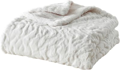Plaids Cocooning - fleece deken - plaid - Ours Polaire - wit- Superzachte fleece - 200 cm x 150 cm
