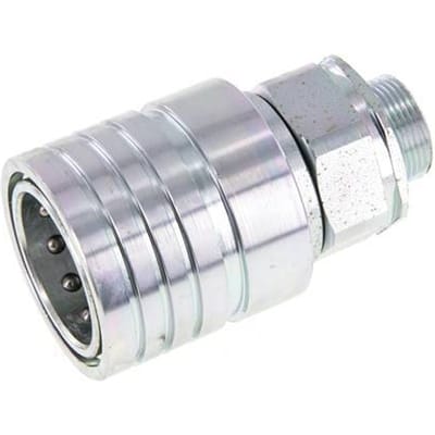 Stalen DN 25 Hydraulische Koppeling Snelkoppeling 18 mm L Knelring ISO 7241-1 A/8434-1 D 34.3mm