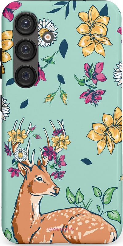 Casetastic Hoesje Geschikt voor Samsung S25 - Stijlvolle Beschermende Duo-layer Case - Bloemenbronst