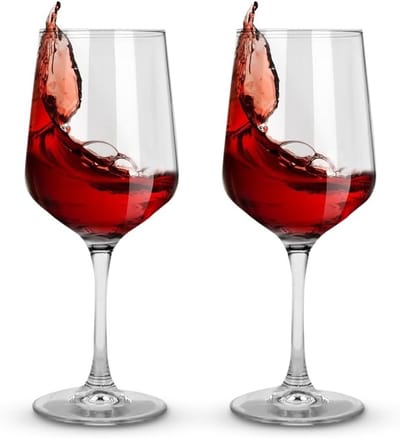 Grote onbreekbare rode wijnglazen van acryl, 520ML, set van 2, perfect als cadeau voor vrouwen en ideaal voor buitengebruik