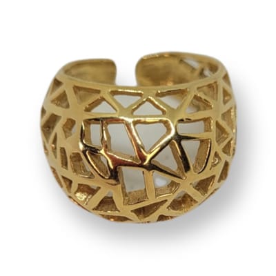 HÕBE – Clara Ring – 18 Karaat Goud Verguld Sterling Zilver – Gerecycled Zilver –  Ring– Handgemaakte Sieraad – Accessories – Dames Ring – Adjustable Ring