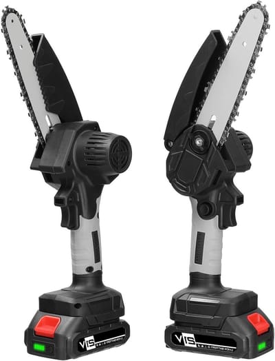 Draadloze Kettingzaag - Elektrisch Snoeien - Tuinonderhoud Hout - Veiligheidsslot Borstelmotor - 6 Inch - Zwart