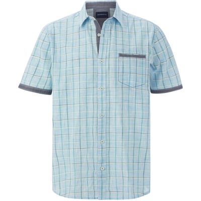 Babista herren Overhemd Met Korte Mouwen - 41/42 - lichtblauw - Plus Size