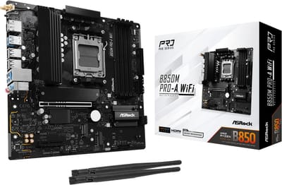 ASRock B850M Pro-A WiFi Moederbord - AMD B850 - AMD AM5 - DDR5 RAM - Micro-ATX